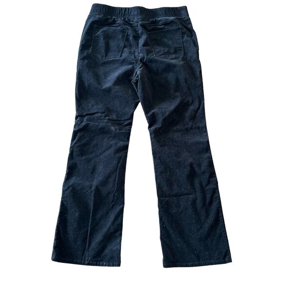 Soft Surroundings Women’s Corduroy Stretch Pull-On Flare Leg Black Pants - Large - Picture 3 of 5